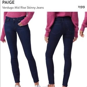 PAIGE dark wash Verdugo ankle jeans